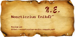Noszticzius Enikő névjegykártya