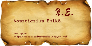 Noszticzius Enikő névjegykártya